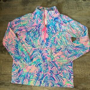 Lilly Pulitzer Popover in Tiki Pink Royal Lime Girl's